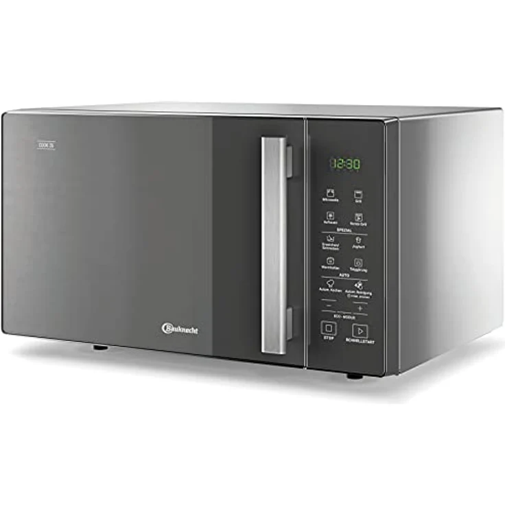 Bauknecht MW 253 SM Kombi-Mikrowelle mit Grill, 900 Watt, 25 Liter Garraum, Standgerät, Joghurt-Funktion, Schmelzfunktion, Warmhalte-Funktion , Schwarz-Silber – Bild 5