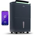 Klarstein Luftentfeuchter Elektrisch bis 45m2, Smart Luftentfeuchter für Wohnung, Bad & Keller, Luft-Entfeuchter Leise, Elektrischer Dehumidifier mit WLAN IoT App, Bautrockner mit 40 L Kapazität