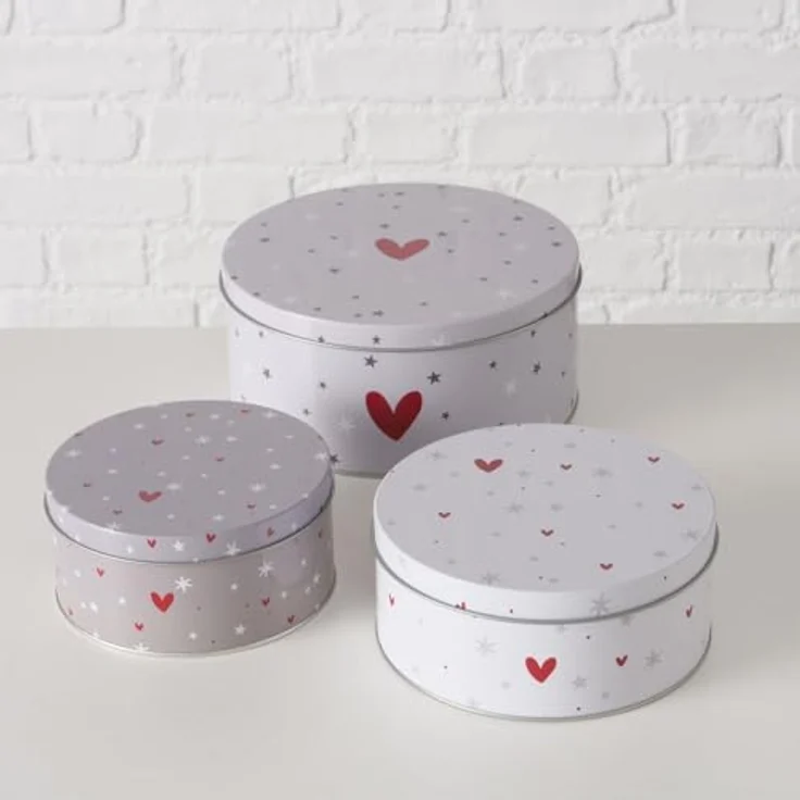 Boltze Dosen zur Aufbewahrung ANELLA, Ø 14-20 cm, 3er-Set, grau, vielseitig und langlebig – Bild 9