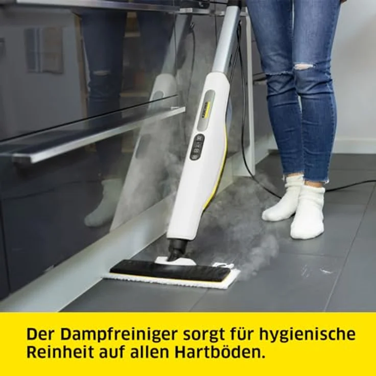 Kärcher Dampfreiniger SC 3 Upright EasyFix, Aufheizzeit: 0,5 min., Flächenleistung: ca. 60 m², Tank: 0,5 l, Heizleistung: 1.600 W, mit Bodendüse, Bodentuch, Teppichgleiter, Entkalkungskartusche – Bild 2