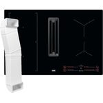 AEG CCE84543CB Bridge XT Kochfeldabzug Induktion inkl. M2CKCF01 Umluftset, 80 cm, Umluftbetrieb, Schwarz