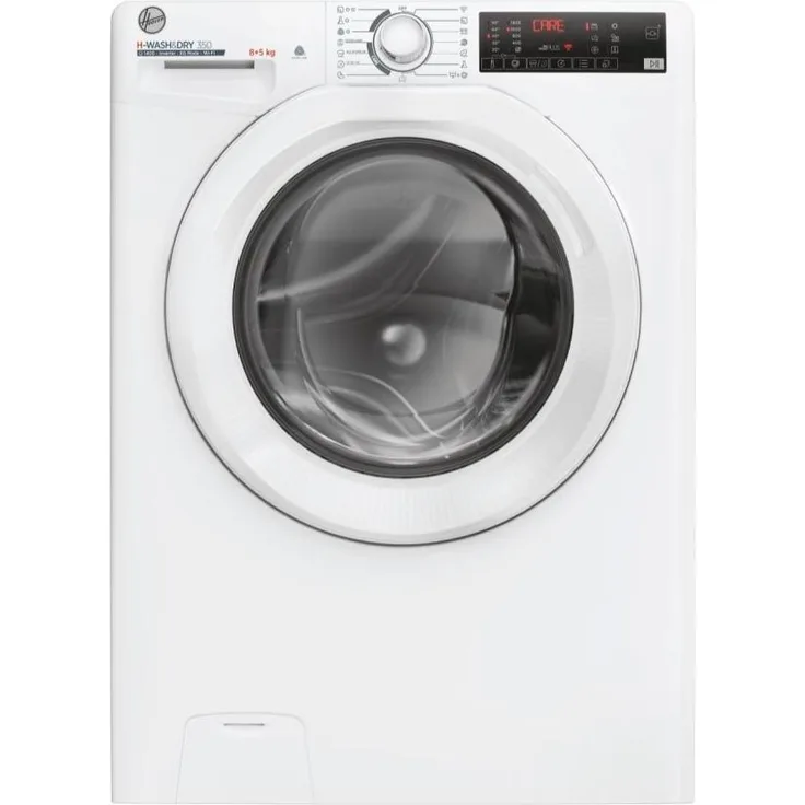 Hoover H-WASH&DRY 350 H3DP4854TA6/1-S, freistehender Waschtrockner mit 8 kg Wasch- und 5 kg Trockenkapazität, Weiß, Energieeffizienzklasse A/D, 1400 U/min, mit Aquastop-Funktion und Restzeitanzeige