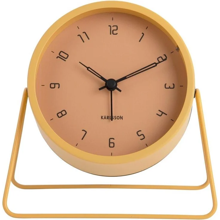 Karlsson Wecker Stark, metallischer Alarm, exzentrisches Design, honiggelb