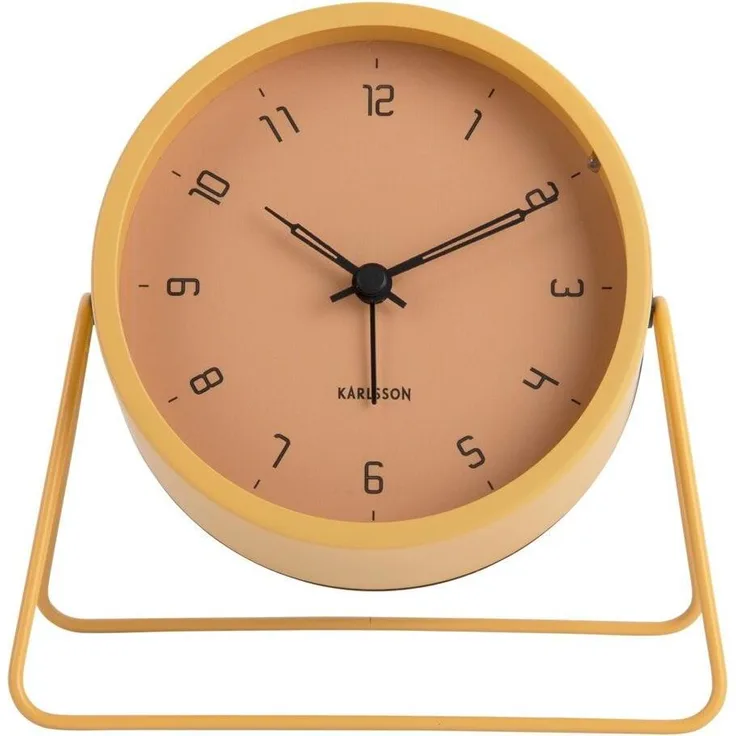 Karlsson Wecker Stark, metallischer Alarm, exzentrisches Design, honiggelb