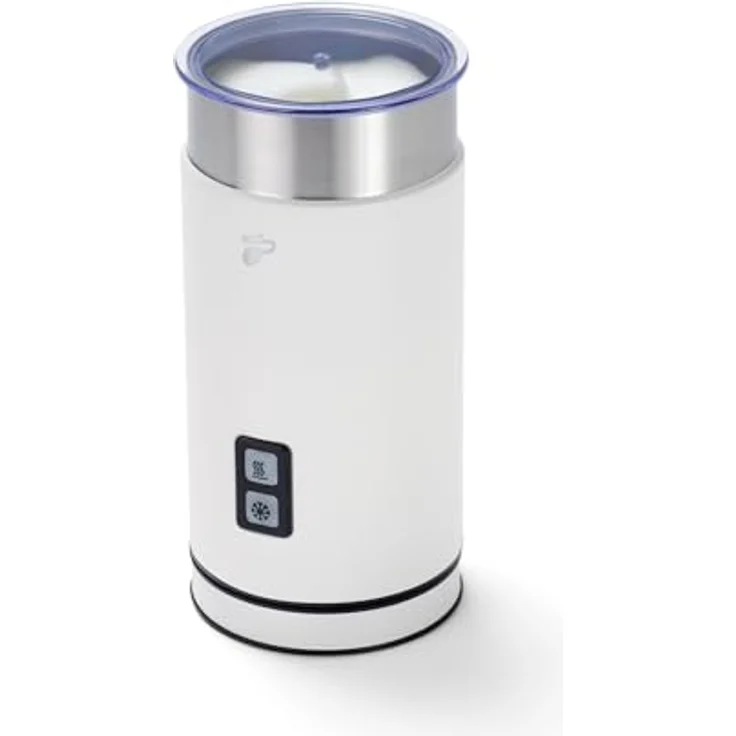 Tchibo elektrischer Milchaufschäumer, 130ml Fassungsvermögen, aus rostfreiem Edelstahl, Antihaftbeschichtung, warmer und kalter Milchschaum, für Latte Macchiato, Cappucino und Kakao (Weiß) – Bild 2
