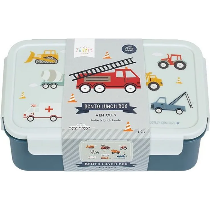 A Little Lovely Company Lunchbox Bento Lunchbox, PP, Mit herausnehmbarem Unterteilungsfach, farbenfrohes Design