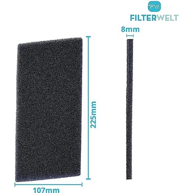Filterwelt 2er Filter für Bauknecht Privileg Whirlpool HX 481010354757 Trockner, Made in Germany, passgenau, 225 x 107 x 8 mm – Bild 3