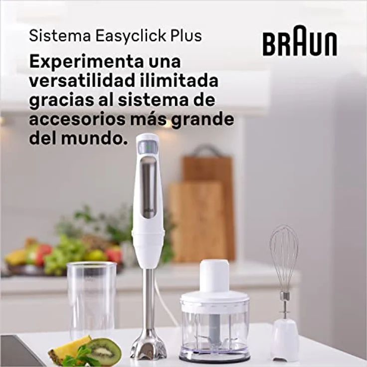 Braun MQ7000WH Multiquick 7 Stabmixer, 1000W, EasyClick, Smart Speed, SPLASHControl, POWERBell Plus, ACTIVEBlade, 0,6 Liter Messbehälter, weiß – Bild 5