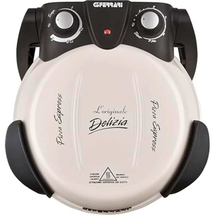 G3 Ferrari elektrischer Pizzaofen Delizia G1000617 Icy Cream - Weiß, bis 400 Grad mit feuerfestem Naturstein, Pizza in 3 Minuten, auch für Tisch und Garten – Bild 4