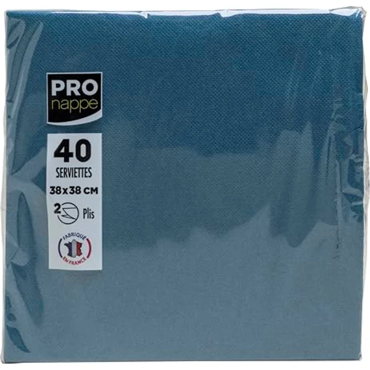 PROnappe Servietten pazifikblau, 2-lagig, 38,0 x 38,0 cm, 40 Stück, FSC-zertifiziert – Bild 2