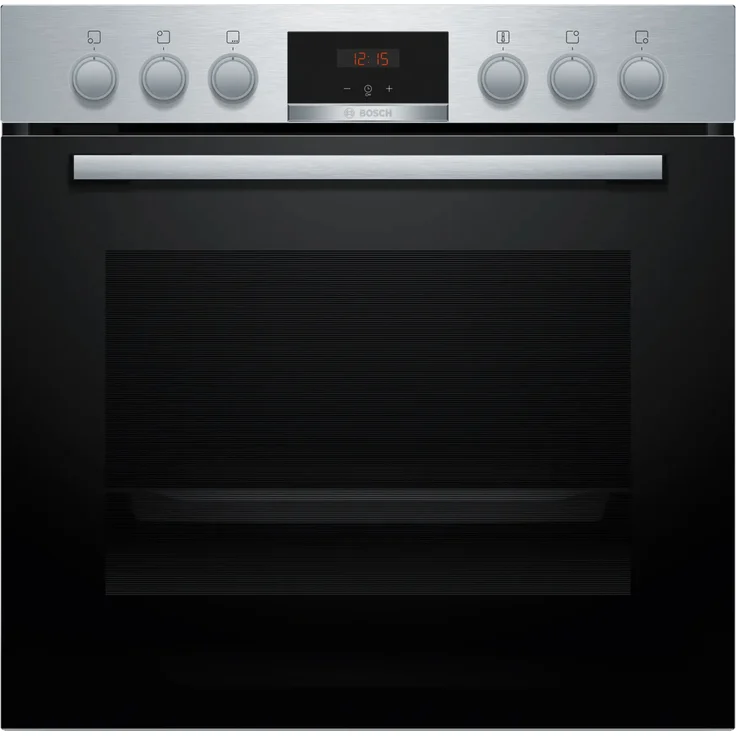 Bosch HEA513BR3 Einbau-Herd, 60 x 60 cm, Edelstahl, 3D-Heißluft für perfekte Back- und Bratergebnisse