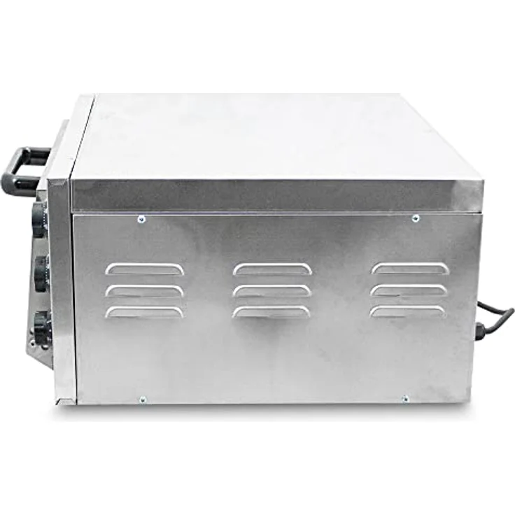 Bituxx Elektrischer Pizzaofen MS-18167, 2000 Watt, Silber, mit Steinplatte und getrennte Temperatureinstellung – Bild 8