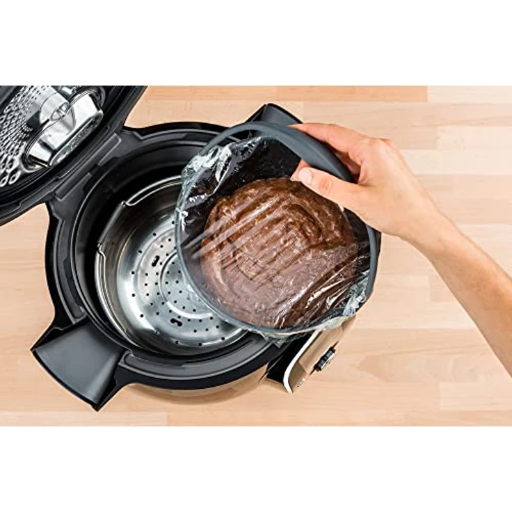 Krups XA6090 Cook4Me Kuchenform | ⌀18 cm | Silikongriff | Antihaftbeschichtung | kompatibel mit Cook4Me Multikochern | spülmaschinenfest | Schwarz – Bild 5