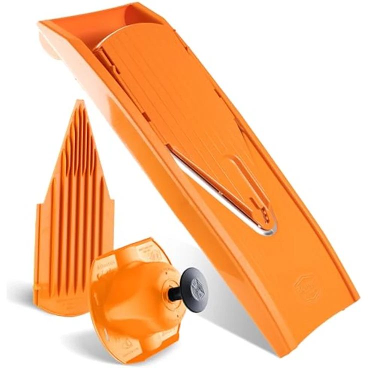 Börner Gemüsehobel V1 ClassicLine Basis Set, Kunststoff, nur zum Schneiden von Scheiben orange – Bild 8