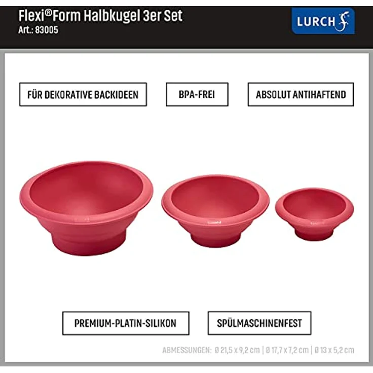 Lurch Flexiform Halbkugel 3er Set Cotton Candy – Bild 6