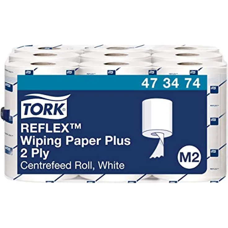 Tork Reflex™ Starke Mehrzweck-Papierwischtücher Weiß M3, 9 x 67 m, 200 Blatt, 473474