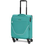 Stratic taska Handgepäck Koffer | Kabinentrolley mit 4 Rollen, einem Zahlenschloss, arretierbarer Griff, Dehnfalte, Kreuzpackgurt und Reißverschlussfach | 40 cm x 21 cm x 55 cm | 2.55 kg