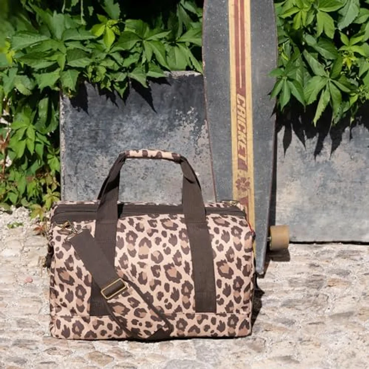 reisenthel Allrounder L, geräumige Handtasche im Arztkoffer-Design, leo macchiato, Braun – Bild 5