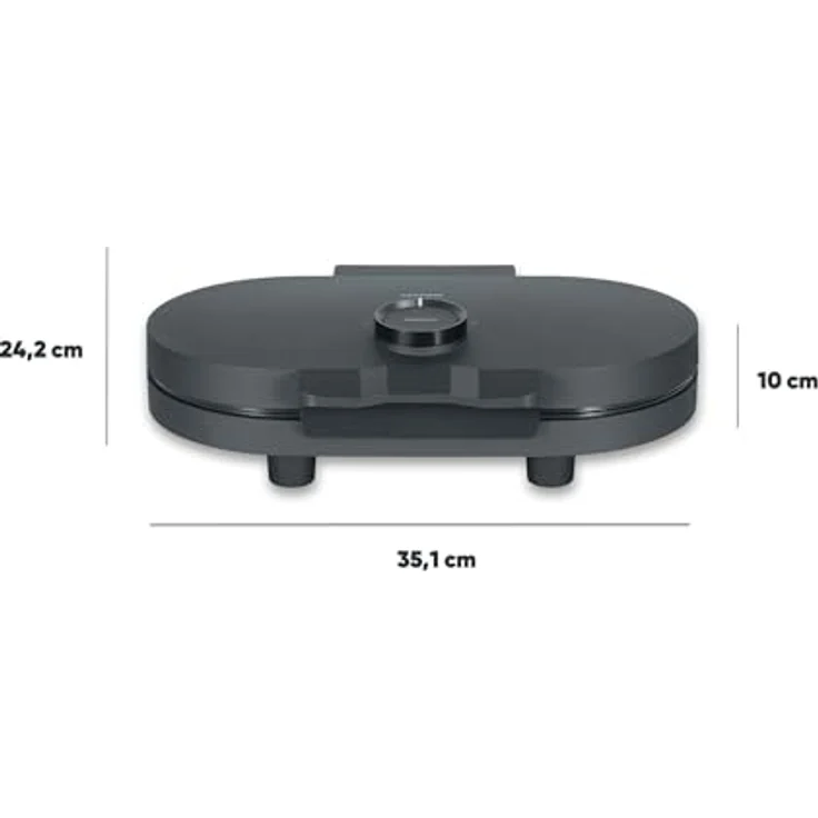Severin Waffeleisen DG 2484, 1200 W mit Doppelwaffelplatte, einstellbarem Temperaturregler und antihaftbeschichteter Oberfläche – Bild 8