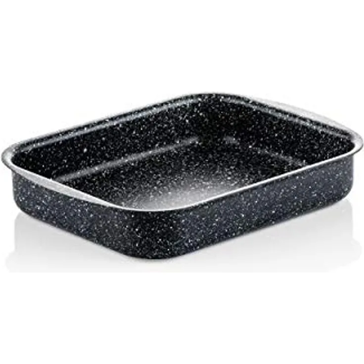 Westinghouse Black Marble Auflaufform/Bräter 25cm,3-lagige Marmor-Antihaftbeschichtung, aus geschmiedetem Aluminium,Backofenfest,Handgerecht geformte Griffe, Spülmaschinenfest,schwarz(WCBA0009001MBB)