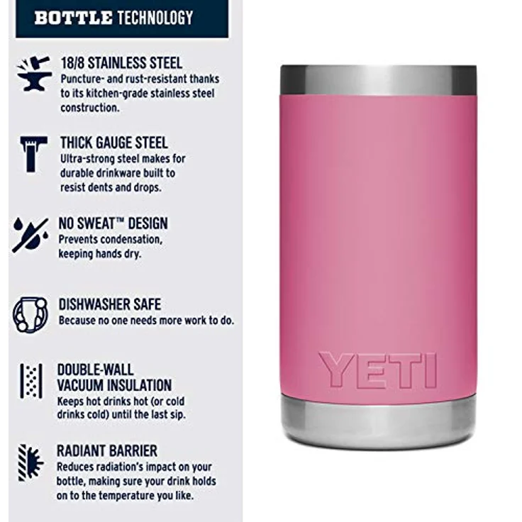 YETI Rambler Jr. Kinderflasche mit Strohhalmverschluss, 340 ml, Rosa – Bild 3