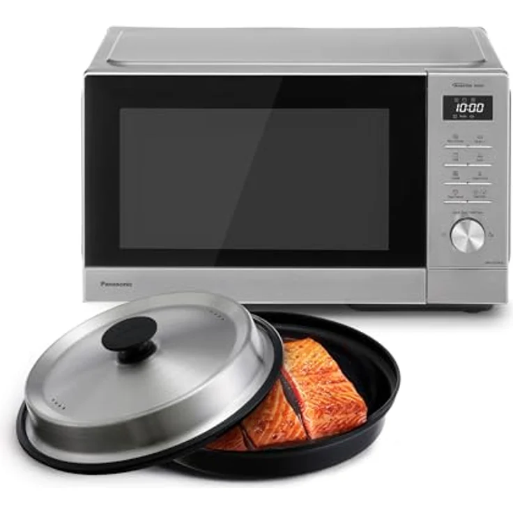 Panasonic NN-GD39QSEPG Grill-Mikrowelle mit Steam+ Topf, 29 l, 1000 W, automatisches Auftauen, Kombinationsgaren, Silber & Edelstahl – Bild 1