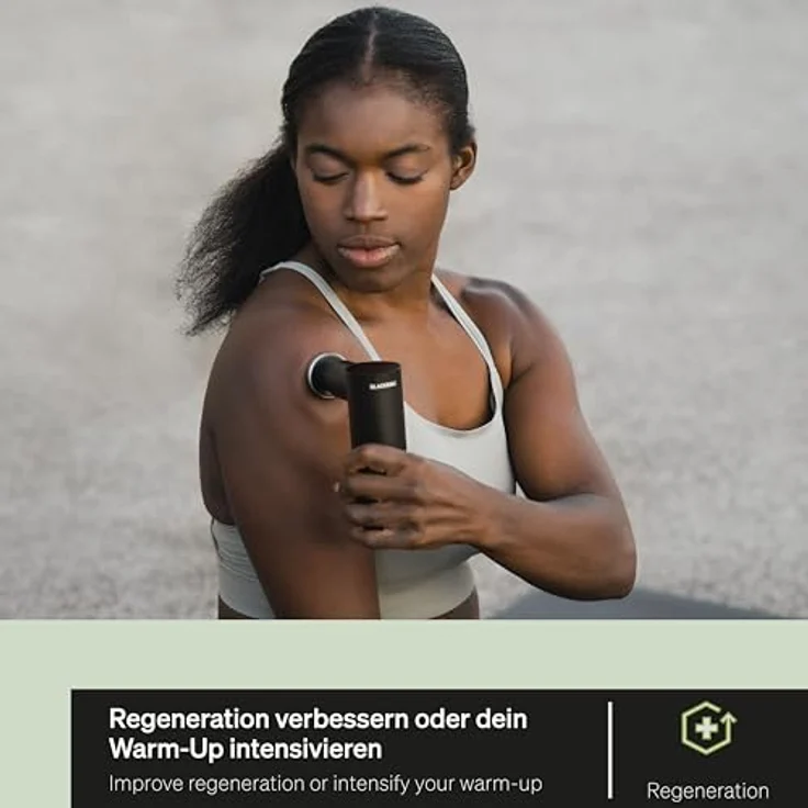 BLACKROLL® FASCIA GUN Massagepistole - Hochwertiges Massagegerät für Muskulatur und Faszien - Regulierbare Intensitätsstufen für die Massage von Rücken, Schulter, Nacken und Beine – Bild 5