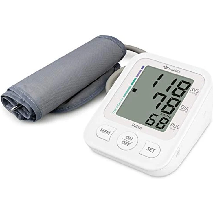TrueLife Pulse Digitaler Blutdruckmesser, Oberarm-Blutdruckmessgerät mit Manschette, Speicher für bis zu 60 Messungen, Genaue Messung, Indikator für hohen Blutdruck, Kompakt und praktisch – Bild 1