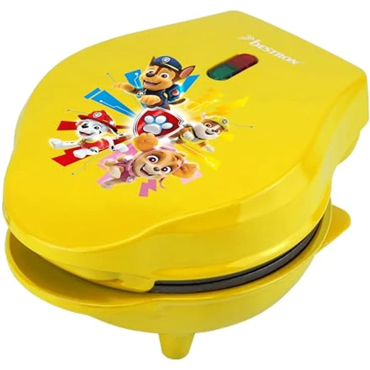 Bestron Paw Patrol Mini Waffeleisen, Mini-Waffeleisen im einzigartigen Paw Patrol Design, Ø 10cm, Gelb – Bild 2