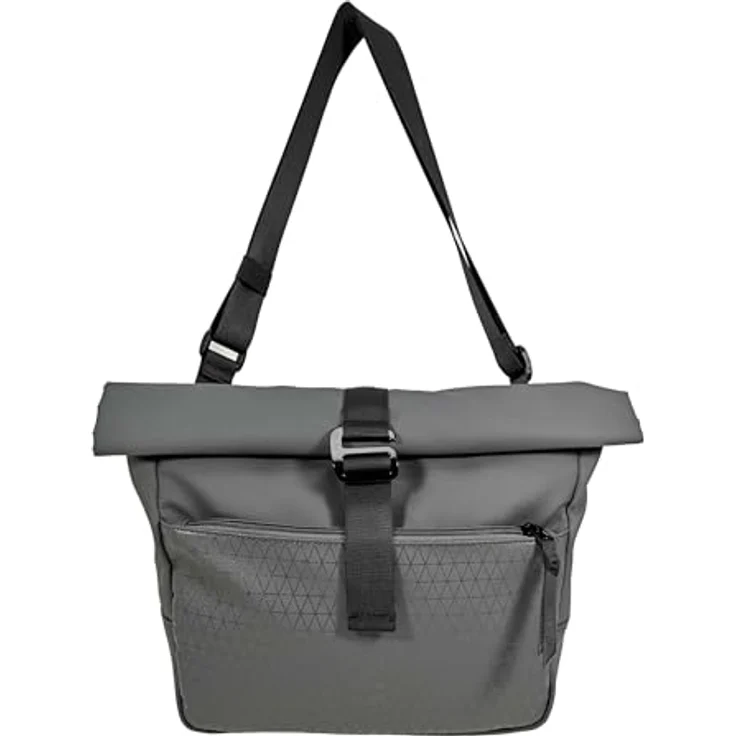 ZWEI Bodybag Jona JO100, Umhängetasche aus Polyester mit Organizer, grau, 38 x 38 x 11 cm – Bild 1