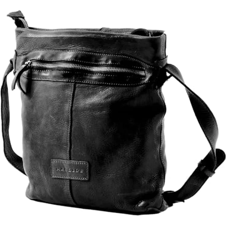 Harold's Submarine Umhängetasche, 23 cm, 100% Leder, schwarz – Bild 2