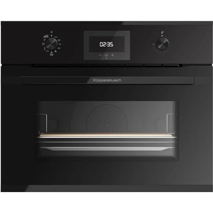 KÜPPERSBUSCH CBP 6332.0 S2 K-Series.3 Pyrolyse Compact Pizza-Backofen Schwarz/Black Chrome, 7 Backofenfunktionen + 3 Back-Spezialfunktionen, Pyrolyse Selbstreinigung, multitherm plus-Heißluft, 340° C Pizza Funktion, Inklusive Designkit in Black Chrome – Bild 1