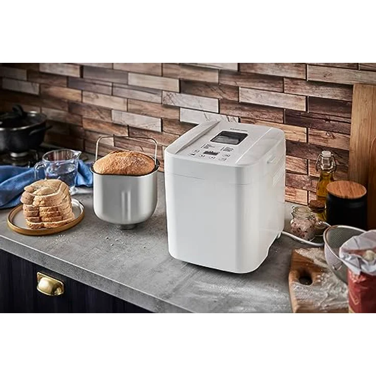 Russell Hobbs Brotbackautomat 27260-56 [12 Programme, 3 Bräunungsstufen] Kompakt (Timer, 750 & 1.000 g, Warmhaltefunktion, antihaftbeschichtete Backform, auch für Marmelade & Kuchen geeignet) – Bild 2
