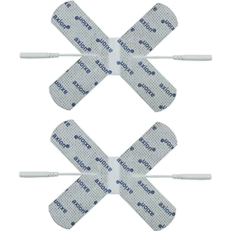 2 Gelenk Elektroden-Pads - Ideale Form für Körperrundungen wie Ellenbogen, Knie, Hacken | EMS-Training & TENS-Schmerztherapie | Selbstklebende TENS-EMS Elektroden für Reizstrom-Geräte | - axion – Bild 4
