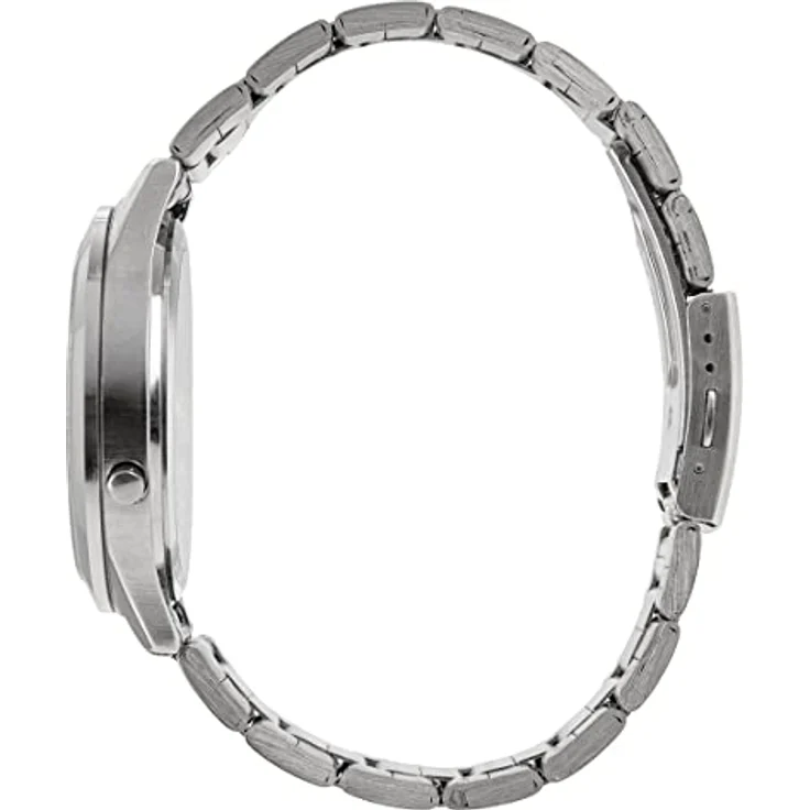 Zeit-Bar Funk-Armbanduhr Herren, mit Datums- und Sekundenanzeige, Edelstahlgehäuse und LCD-Anzeige – Bild 3