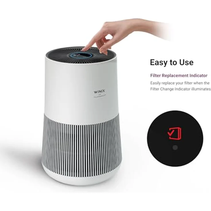 WINIX T500 WIFI Luftreiniger mit HEPA Filter, CADR 250m³/h, geeignet für 50㎡, ideal gegen Allergien, Staub, Pollen und Tierhaare, App- und Alexa-Steuerung – Bild 5