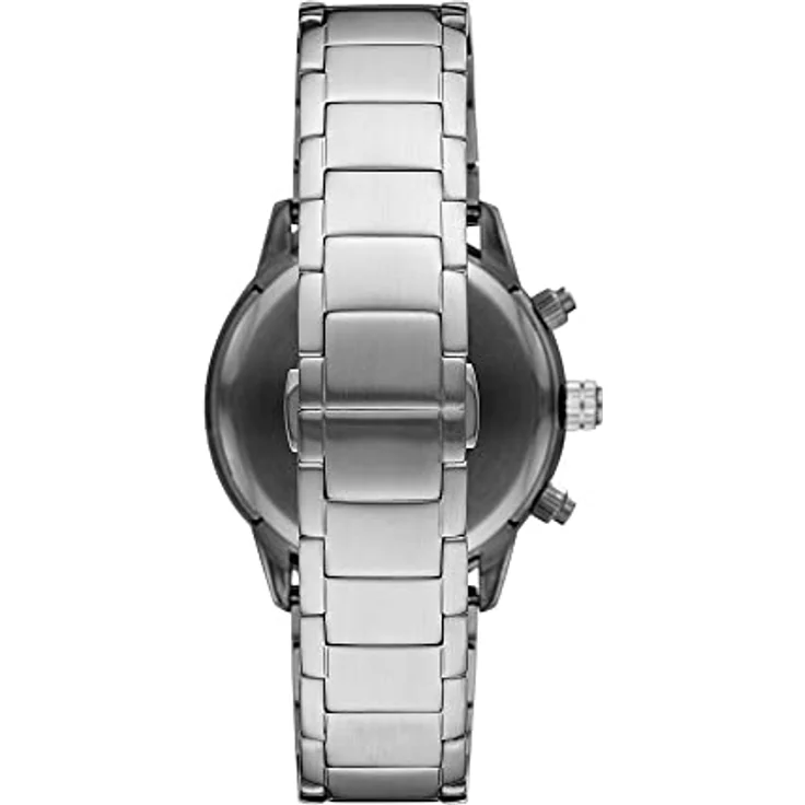 Emporio Armani Uhr für Herren , QuarzChronographenwerk, 43mm Silbernes Edelstahlgehäuse mit Edelstahlarmband, AR11241 – Bild 3