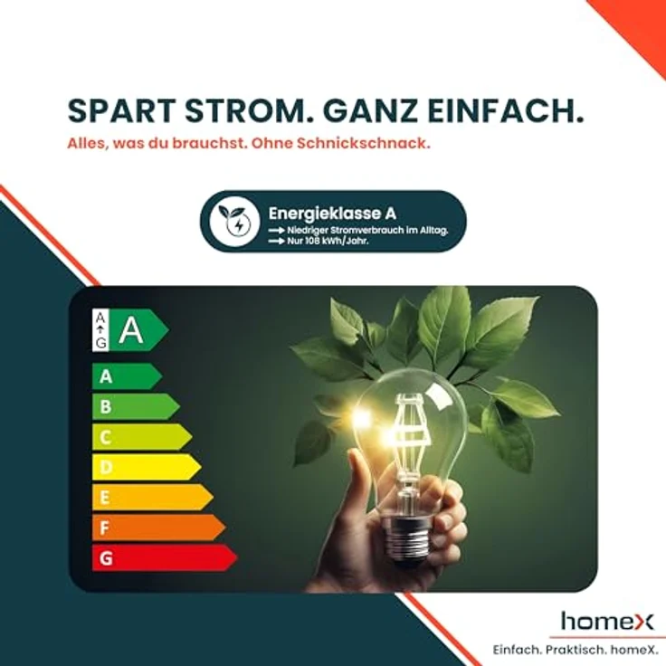homeX CFSN3041A-S, Kühl-Gefrier-Kombination No Frost, 304 Liter, freistehend, leise 35 dB, Silber – Bild 5