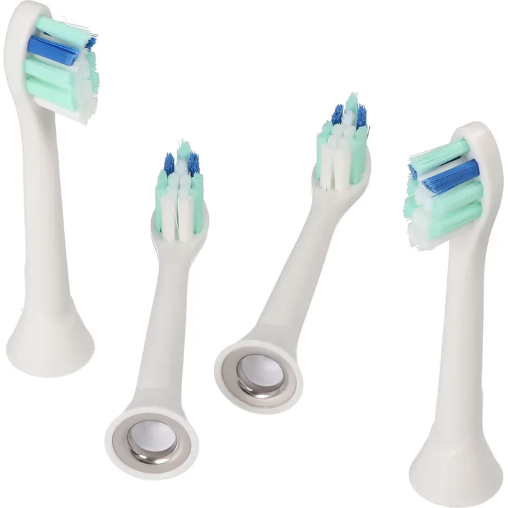 AccuCell 4 Stück Gum Care Cleaning Brush Ersatz-Zahnbürstenkopf für Philips HX3, HX6, HX8, HX9 Serie, sanfte Reinigungstechnologie für verbesserte Zahnfleischgesundheit