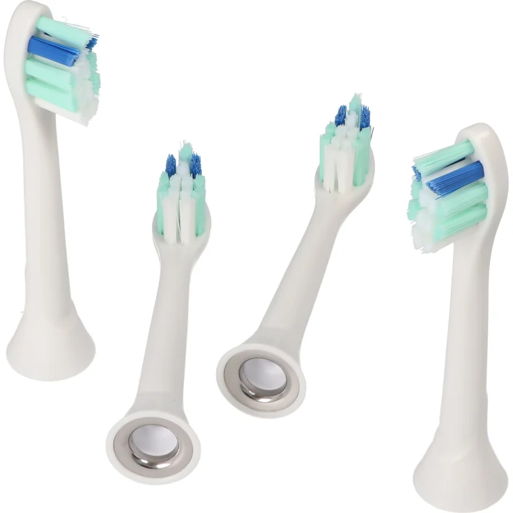 AccuCell 4 Stück Gum Care Cleaning Brush Ersatz-Zahnbürstenkopf für Philips HX3, HX6, HX8, HX9 Serie, sanfte Reinigungstechnologie für verbesserte Zahnfleischgesundheit