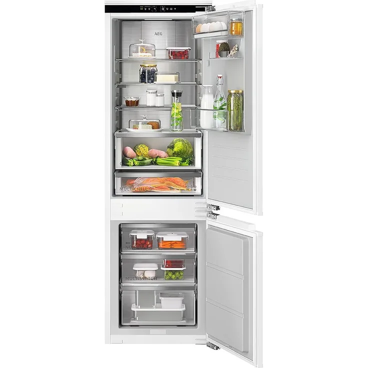 AEG EK9C18C Einbau-Kühl-Gefrierkombination, 223 Liter Nutzinhalt, Inverter Kompressor, WLAN steuerbar, NoFrost-Technik, weiß