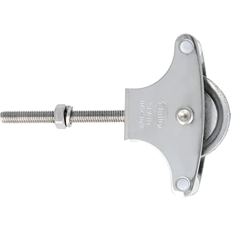 Amig - Riemenscheibe aus Metall, 39 mm, Mod.22 | M6 x 60 mm | für Kleidungsstücke | Edelstahl 18/8 | mit Befestigungsschraube und Führungsschienen