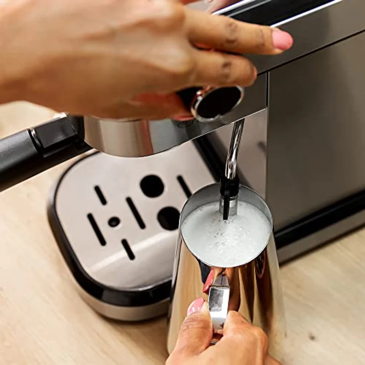 Cecotec Cafelizzia 790 Steel Duo - Espressomaschine, 1350 W, für Espresso und Cappuccino, Thermoblock-System, 20 bar, Auto-Modus für 1-2 Tassen, schwenkbare Dampfdüse, Filterzubehör für Kapseln – Bild 4