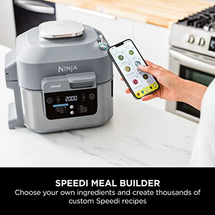 Ninja Speedi 10-in-1 Rapid Cooker & Air Fryer [ON400UK], 5.7L, Speedi Meals, Air Fry, Steam, Grill, Bake, Roast, Sear, Slow Cook & More, Cooks 4 Portions, Sea Salt Grey – Bild 5