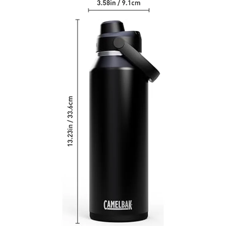 CAMELBAK Thrive Chug Isolierte Edelstahl Wasserflasche, 1,2 L, leicht zu tragen, auslaufsicher, schwarz – Bild 4