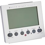 TFA Dostmann Digitaler Wecker, 60.2561.55, automatische Nachtbeleuchtung, Funk-Wecker, Temperatur, Wochentag und Datum, Aluminium-Optik, Silber, (L) 99 x (B) 90 x (H) 42 mm