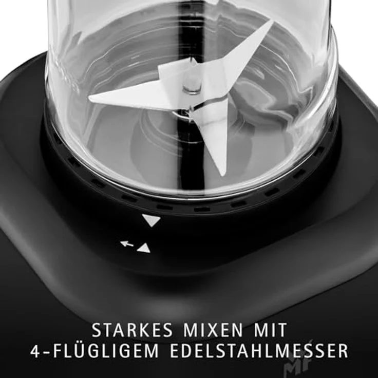 WMF Kult X Mix & Go, Smoothie Maker mit 300 Watt, 4 Edelstahlklingen, matt schwarz – Bild 5