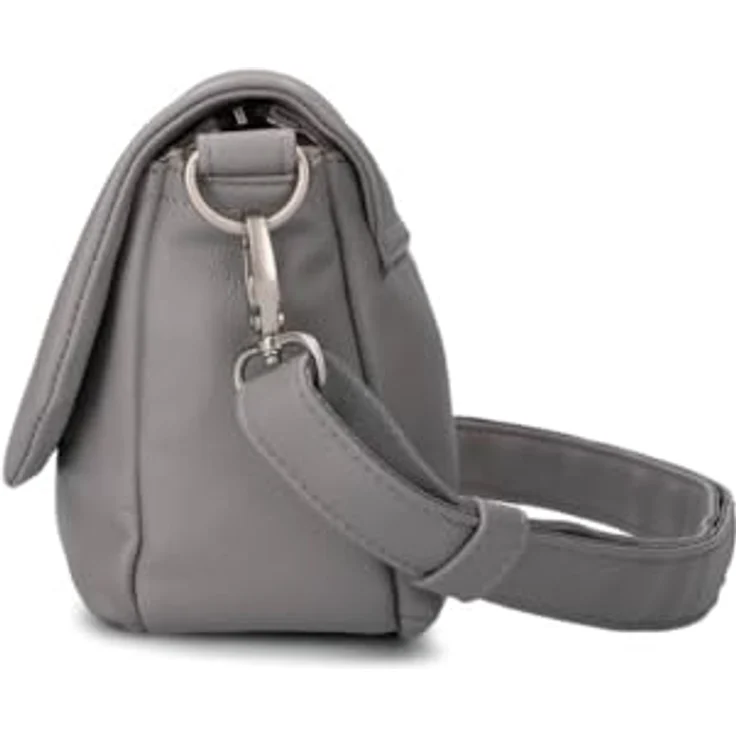 ZWEI Bodybag Mademoiselle M40, Crossbody Bag aus genarbtem Kunstleder, grau, 26 x 7 x 16 cm – Bild 5