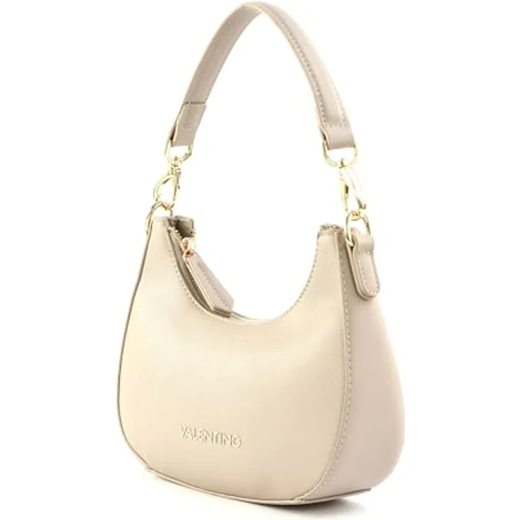 Valentino Zero Re Schultertasche, elegante Umhängetasche 22 cm, beige mit abnehmbarem, längenverstellbarem Riemen – Bild 3