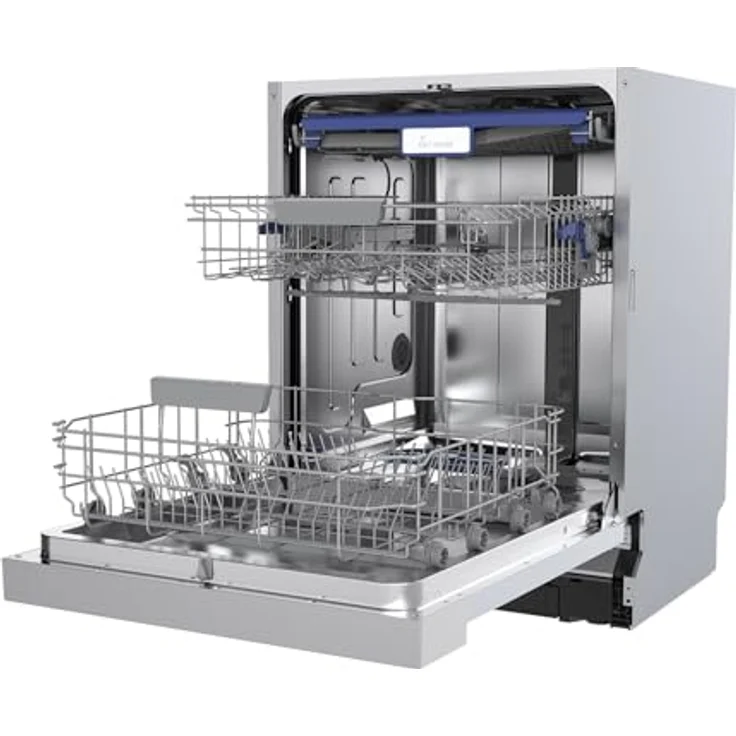 KKT KOLBE DW60TI, 60 cm teilintegrierbarer Geschirrspüler mit Besteckschublade, LED-Beleuchtung, automatischer Türöffnung, 7 Programmen für 14 Maßgedecke, Edelstahl – Bild 4